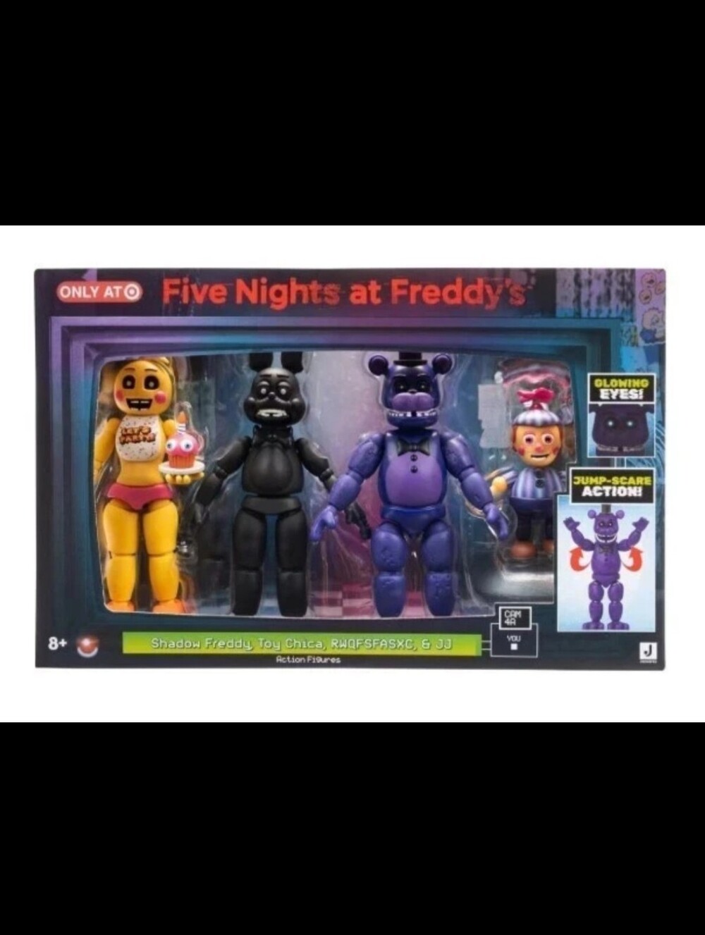 FNAF Five Nights at Freddy's 4pk - Toy Chica Shadow Freddy JJ Target In Hand
